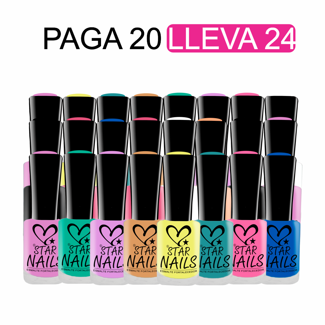 7) PAGA 20 LLEVA 24 ESMALTES + ENVIO GRATIS