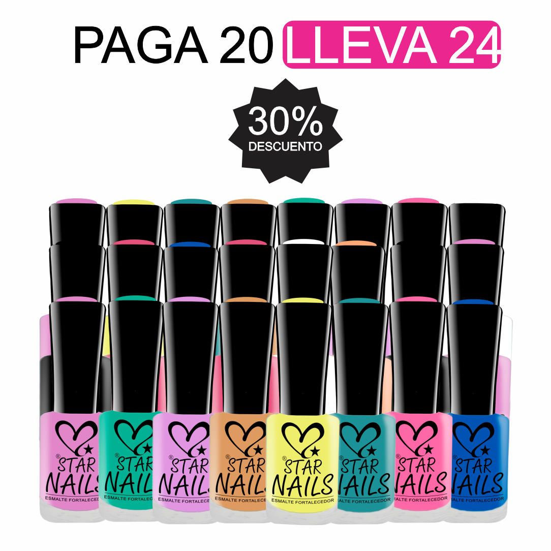 5.⭐ Paga 20 Lleva 24 Esmaltes + Envío Gratis